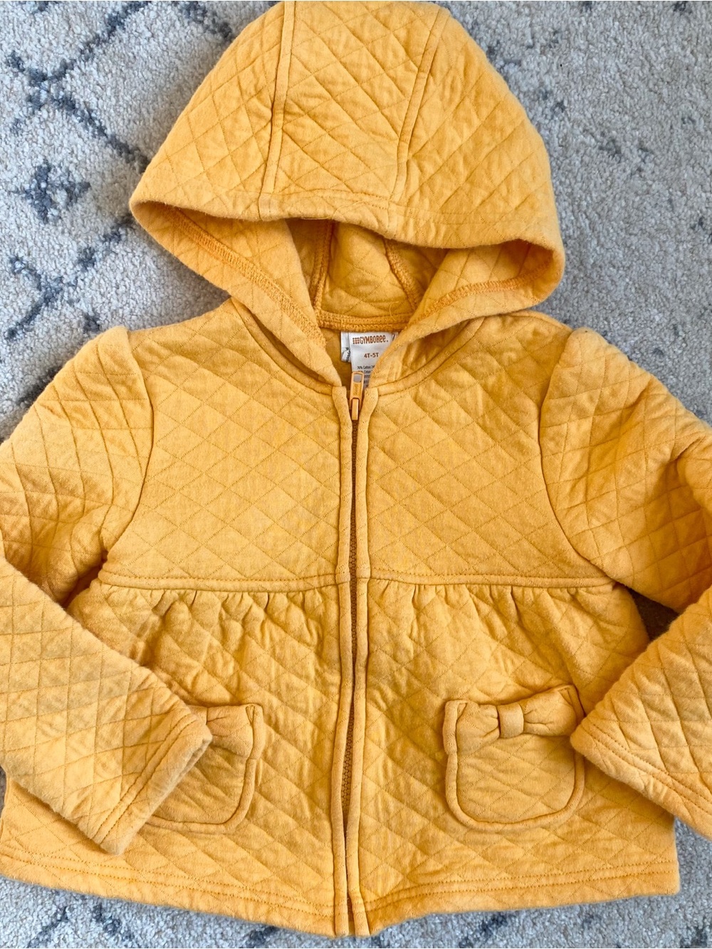Gymboree Quilted Mustard Hoodie